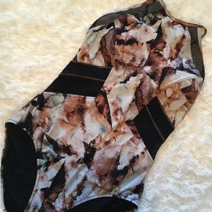 Gottex high neck t-back swimsuit size 10